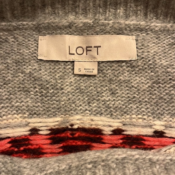 Loft Crew Neck knit multi-colored sweater Size Small - Picture 3 of 3